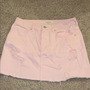 light pink jean skirt